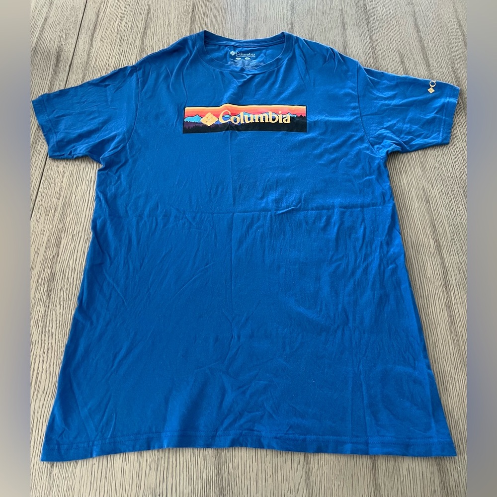 Columbia Blue Short Sleeve Graphic Logo Tee